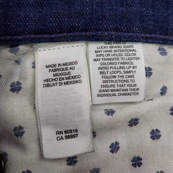 Lucky Brand Sweet Crop Mid Rise Blue Cropped Jeans Hayward Size 27 - Picture 9 of 14